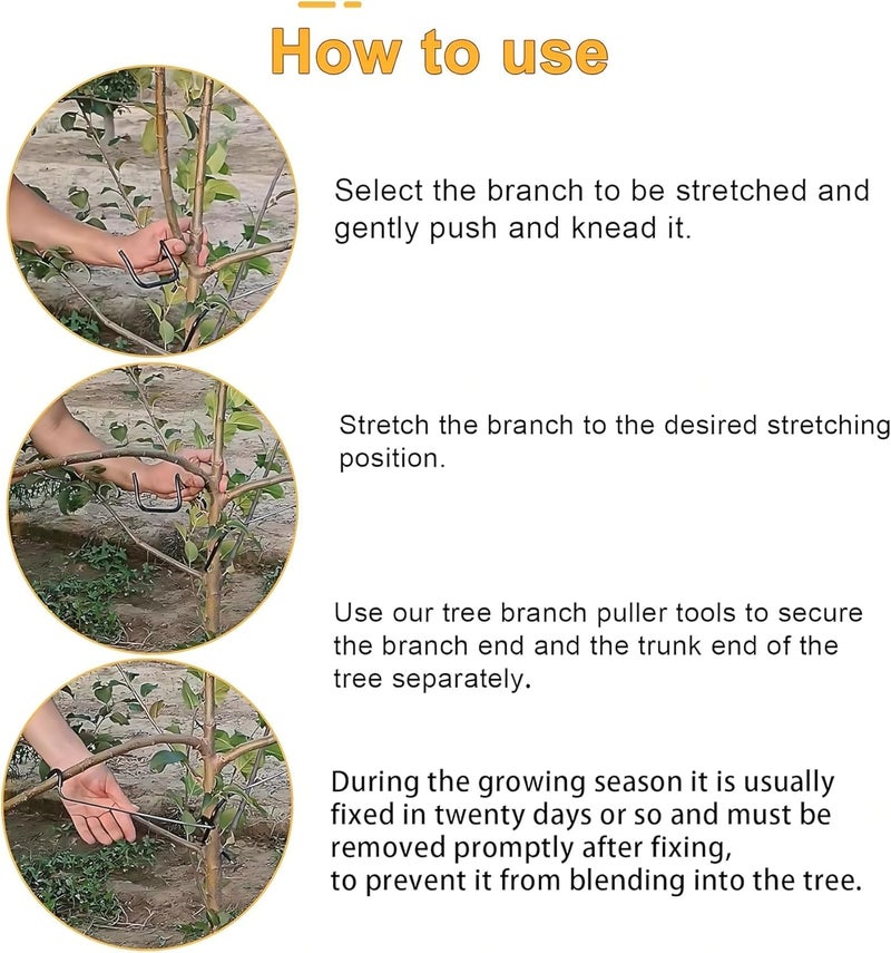WLSANX Fruit Tree Limb Spreader 20pcs,10inch Branch Puller,New Fruit Branch Spreader Plastic Hose Wrapped Iron Wire Don't Damage Branches,Tree Open Angle Pull Branch Bending Tool (26T) - Image 4